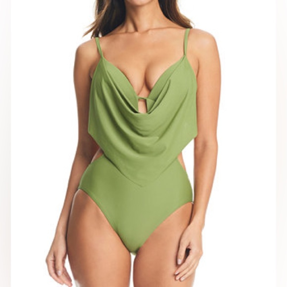 Bar III Women's Draped-Front Monokini